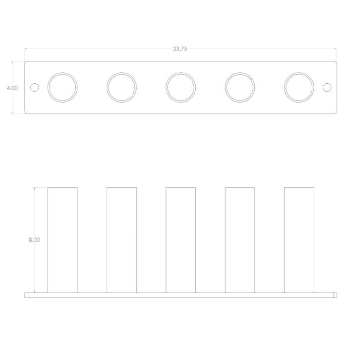 Gorila 5 Bar Holder - Inline - Gorila Fitness 