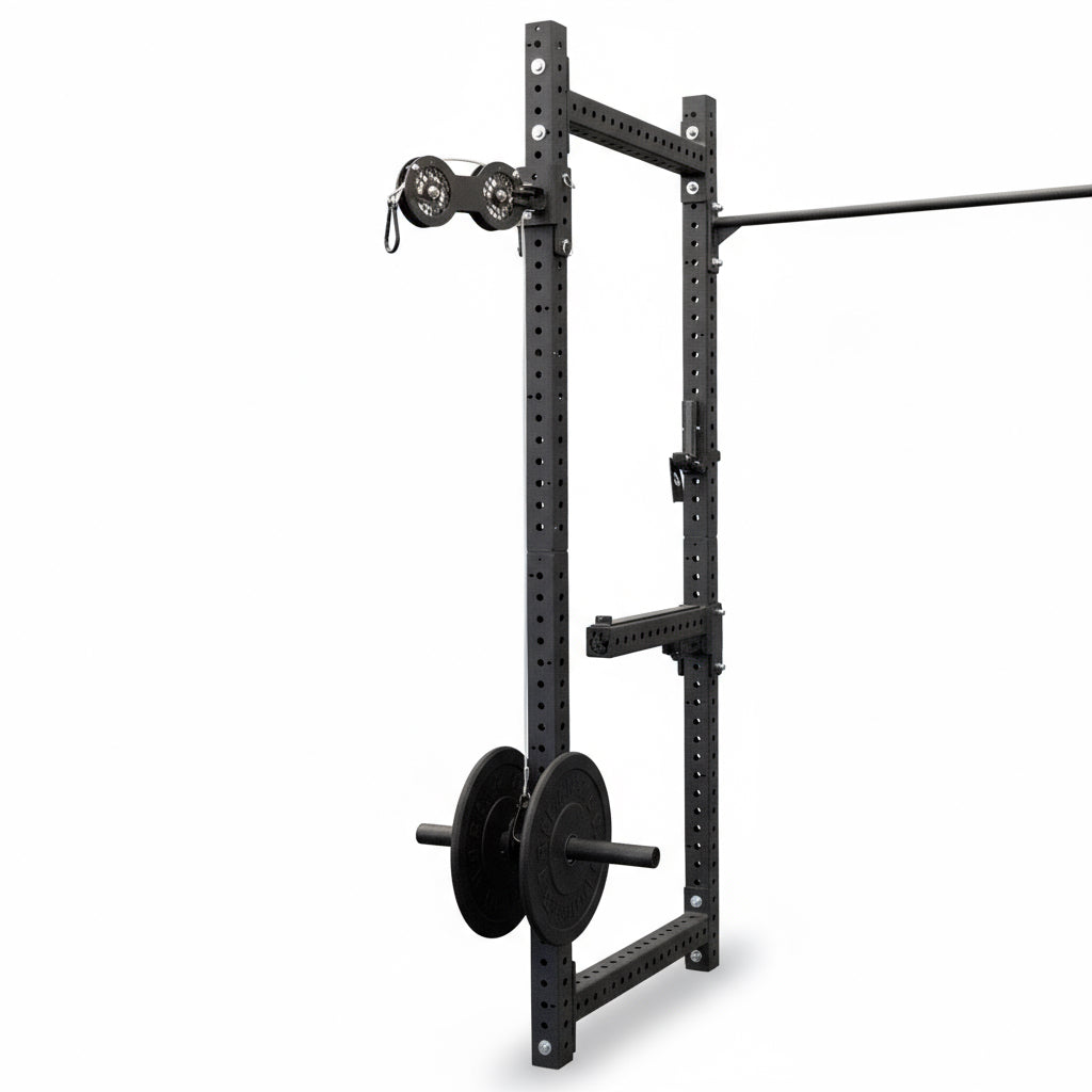 Gorila Cobra 3.0 plate-loaded cable pulley attachment on power rack