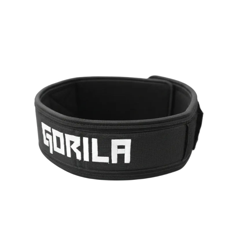 Black Gorila 4″ Nylon Weightlifting Belt for Crossfit - Gorila Fitness 