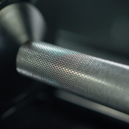 Close-up of a Nuobell adjustable handle knurling, filter with a blurred background