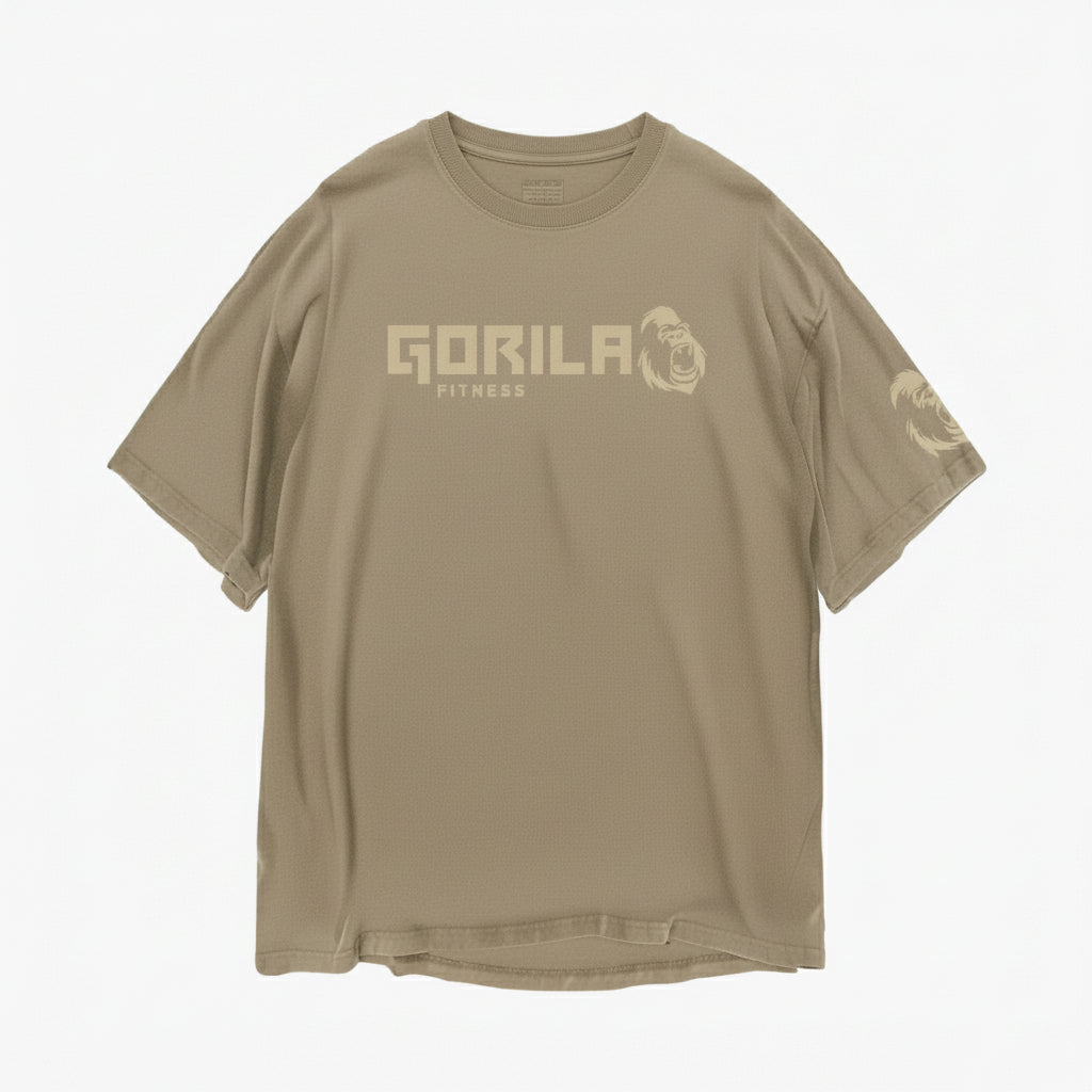 Gorila Original Tee Brown Heather front view on white background