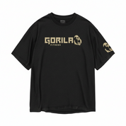 gorila original tee black beige flat lay front on white background