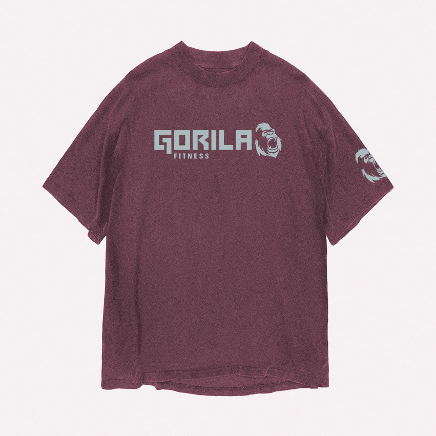 Gorila Original Tee Berry Heather front view on white background
