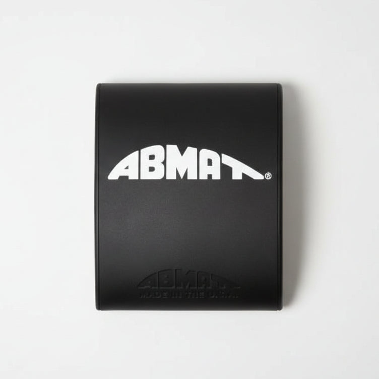 Black Abmat with white logo on a white background