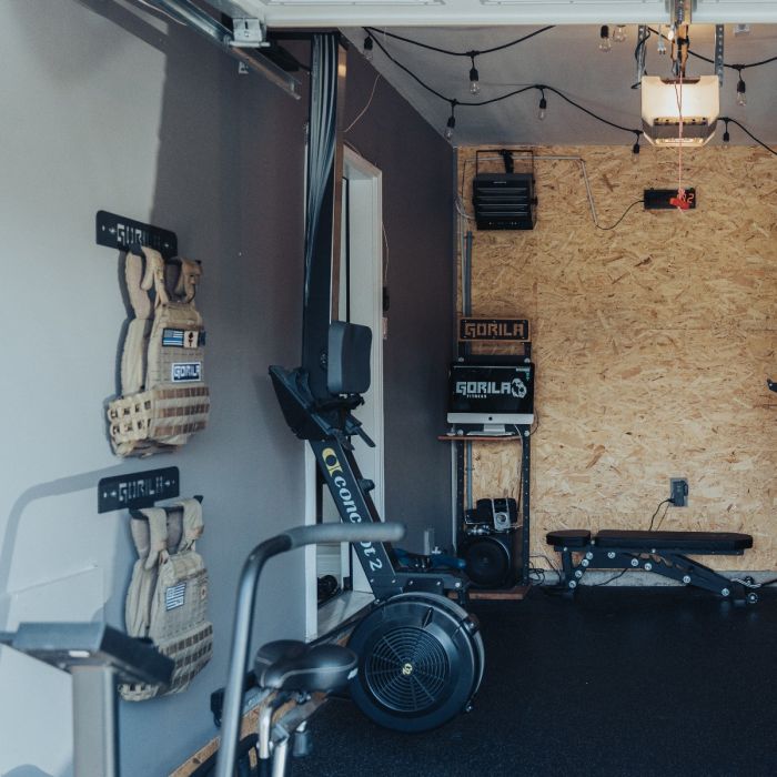 Concept2 RowErg installed in a CrossFit home gym