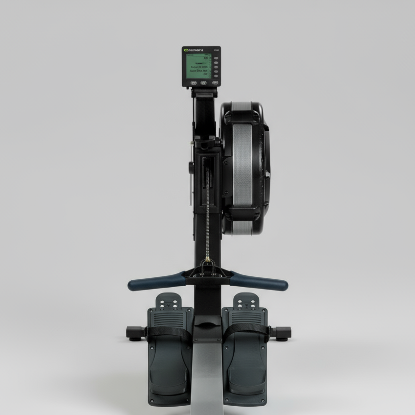 Concept2 RowErg folded into two segments for easy transport and storage