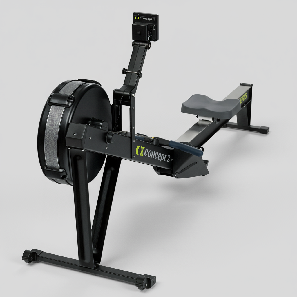 Concept2 RowErg front view showing PM5 monitor and sleek frame design
