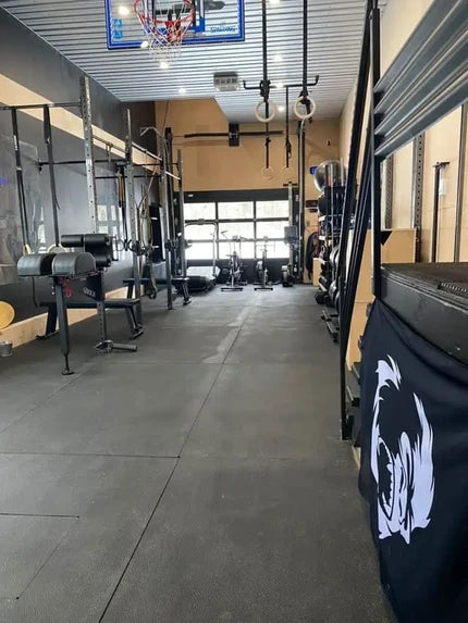 Custom garage gym design from a Canadian customer