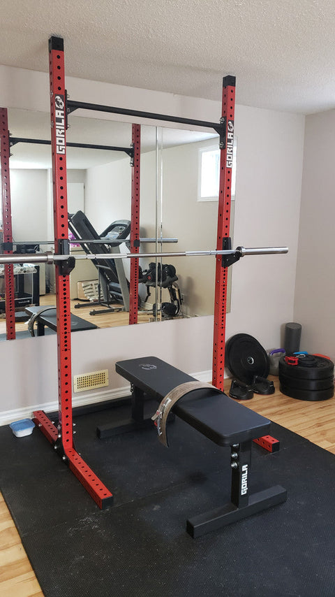 Garage workout room setup by a Canadian customer