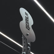 Close-up of the Gorila 2-in-1 Wall Ball Target mounted on a rig, ideal for Hyrox, CrossFit, and garage gym setups