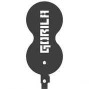 Front view showing the dual circle design for 9 ft and 10 ft wall ball heights, perfect for precision training