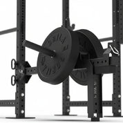 Side view of Gorila Bull Belt Squat Attachment showing lever arm connection and belt chain setup for lower body exercises.