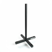 Gorila Bumper Plate Stacker – static base version for gym plate storage, durable 11-gauge steel vertical stand with matte black finish.