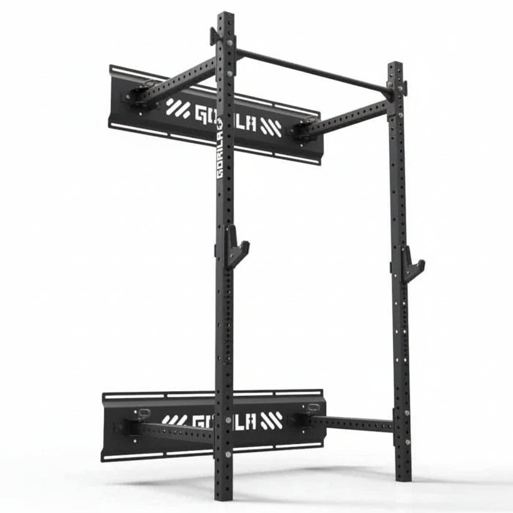 Gorila Camo Black Compact Folding Rack S35 wall rack front view on white background