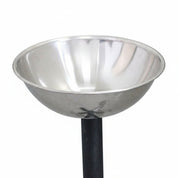 Close-up of Gorila Chalk Bucket – stainless steel bowl on a sturdy stand, ideal for weightlifting and powerlifting gyms to maintain grip and cleanliness.