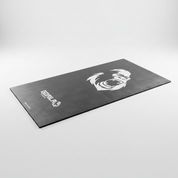 Side view of Gorila Fitness handstand push-up mat for wall-supported gymnastics movements, ideal for wall walks and HSPU training, matte black with white logo on white background
