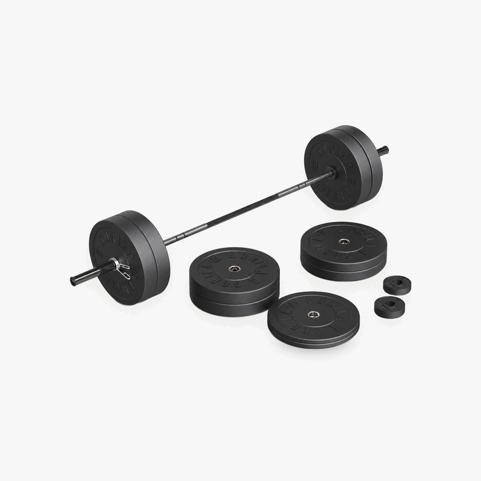 Gorila Elite Bar & Plate Set - Black Bar - 380 lb