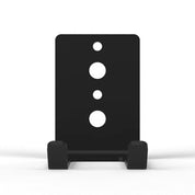 Gorila Fat Blackbuck Hook front view showing laser-cut steel plate with multiple mounting holes and dual welded supports, designed for storing specialty barbells on 2.5" or 3" racks.