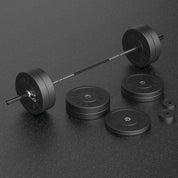 Gorila Elite Bar and Plate Set with black bar, 380 lb barbell and Ox bumper plates