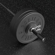 Gorila Scaled Bar and Plate Set with black bar, 220 lb barbell and Ox bumper plates