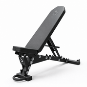 Gorila Fitness black adjustable incline bench in black with heavy-duty steel frame and padded backrest.