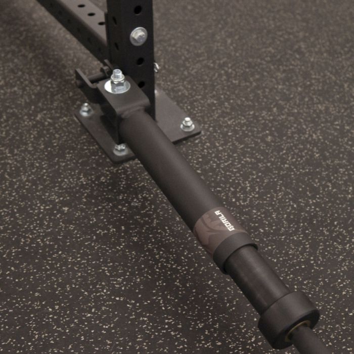 Gorila Fitness Landmine sleeve attachment for Olympic barbells, built for controlled rotation and multi-angle lifts.