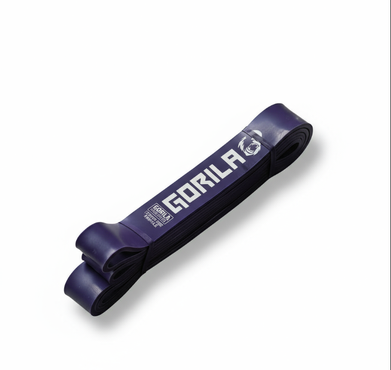 Gorila Fitness purple resistance band – medium-heavy tension loop suited for pull-up progression, barbell assistance, hip hinge resistance and power band training for Canadian gyms.