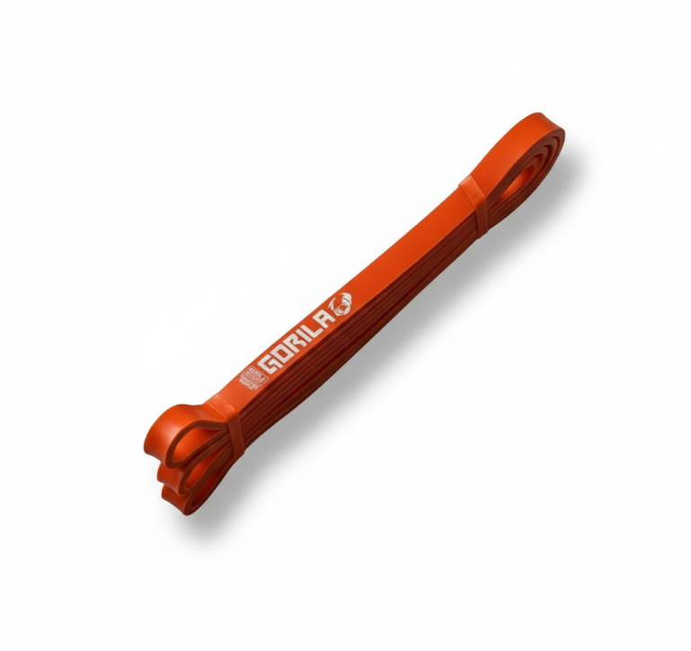 Gorila Fitness red resistance band – light-tension loop ideal for warm-ups, mobility drills, assisted pull-ups and rehab exercises in home or gym setups across Canada.