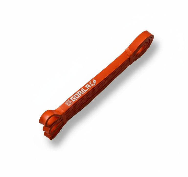 Gorila Fitness red resistance band – light-tension loop ideal for warm-ups, mobility drills, assisted pull-ups and rehab exercises in home or gym setups across Canada.