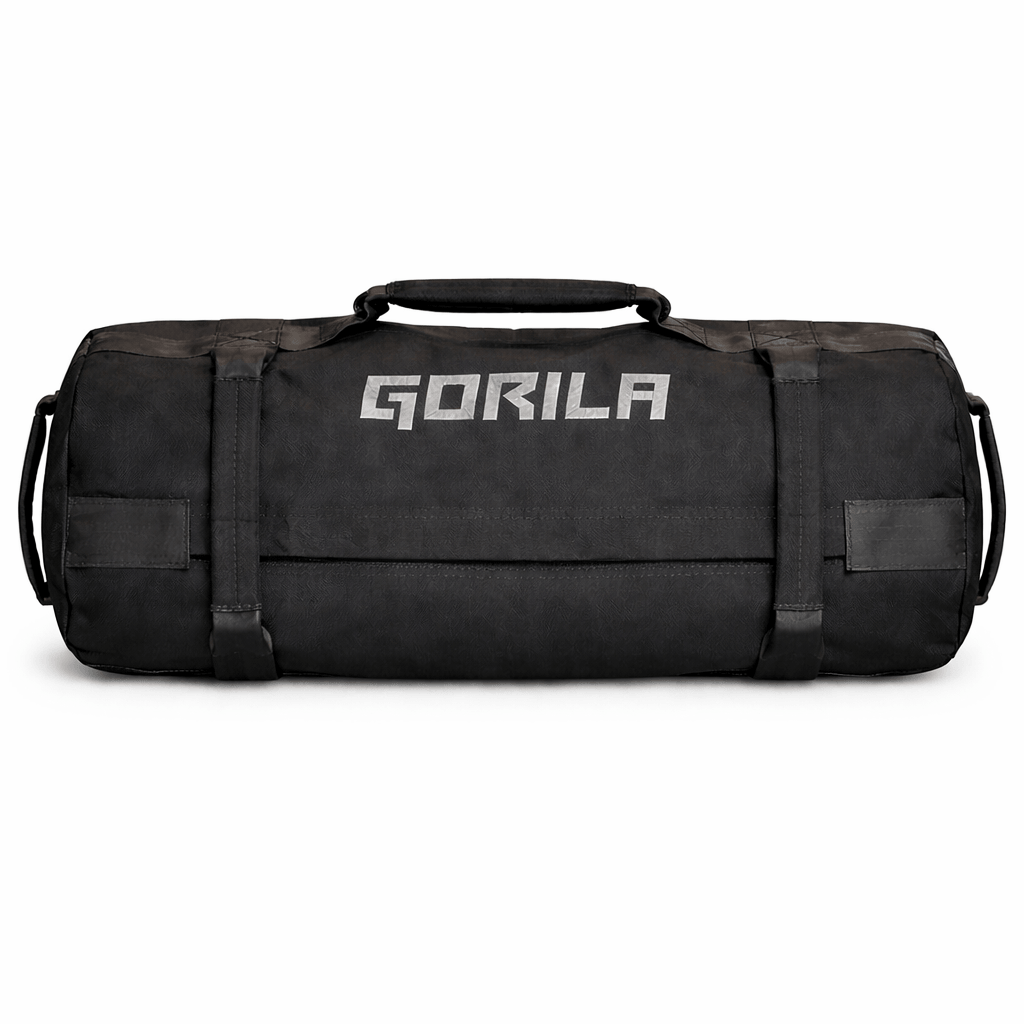 Large 125lb Gorila Fitness strongman sandbag black heavy duty training bag for cross training and strength workouts
