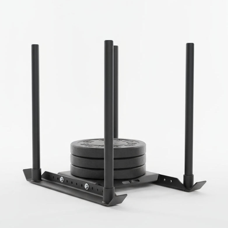 Gorila Gator Sled in 4-handle configuration designed for team training, football drills, and heavy sled pushes.