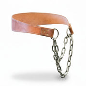 Gorila Leather Dip Belt handmade in Alberta, Canada, featuring vegetable-tanned leather and steel chain for weighted dips and pull-ups.