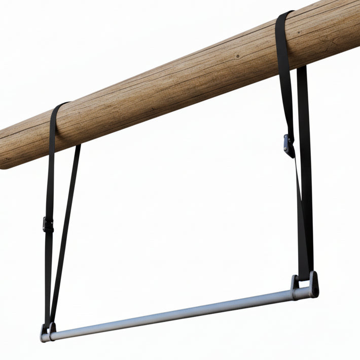 Gorila Lone Pull-Up System hanging from an overhead garage beam