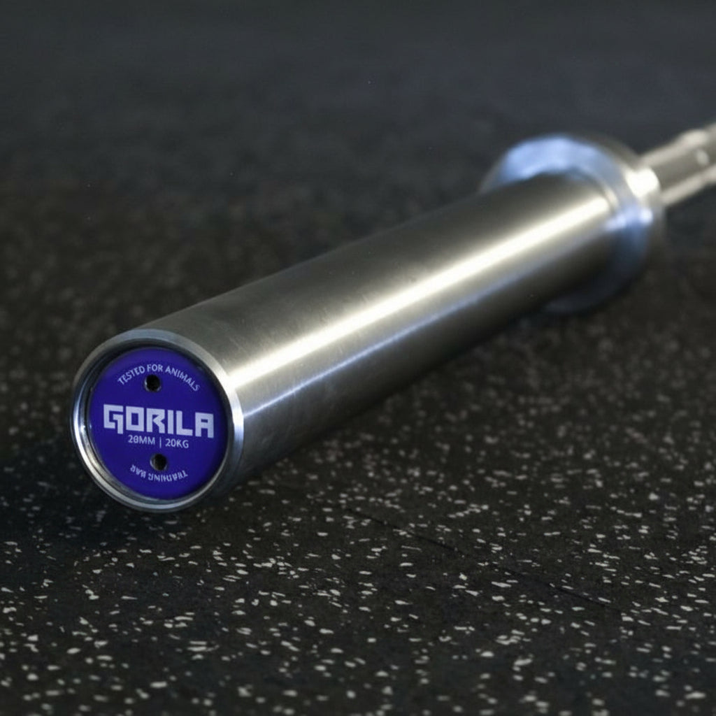 Gorila Men Training Bar 2.0 endcap with engraved Gorila logo – durable finish and refined craftsmanship