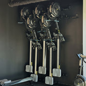 Multiple Concept2 RowErg machines set up at Gorila Fitness training facility