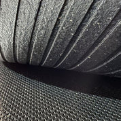 Detailed edge view of Gorila Rubber Flooring Mat showing precision-cut recycled rubber designed for easy installation and seamless floor coverage