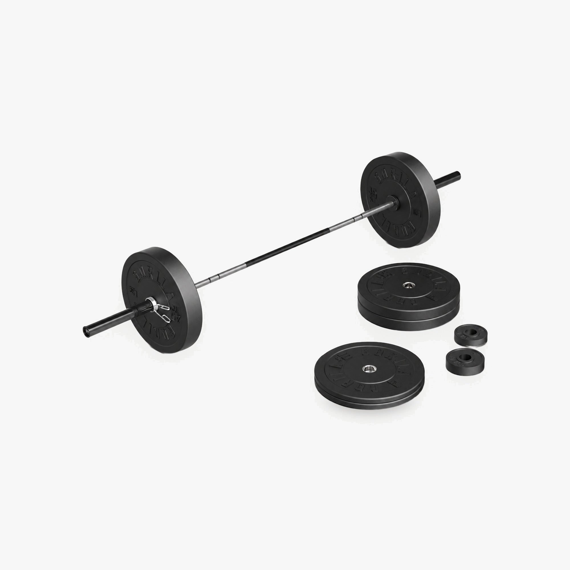 Gorila Scaled Bar & Plate Set - Black Bar - 220 lb