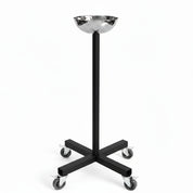 Gorila 36" Standing Chalk Bucket with wheels – mobile gym chalk holder built from 11-gauge steel with stainless steel bowl, designed for weightlifting and powerlifting gyms.