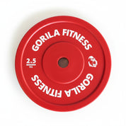 Gorila Technique Plates 2.5KG red pair – lightweight Olympic training plates (approx. 5.5LB) ideal for beginners and youth athletes learning Powerlifting or Olympic lifts