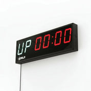 Gorila Timer 3.0 6-digit wall-mounted gym and martial arts timer showing UP 00:00 red and green LED display