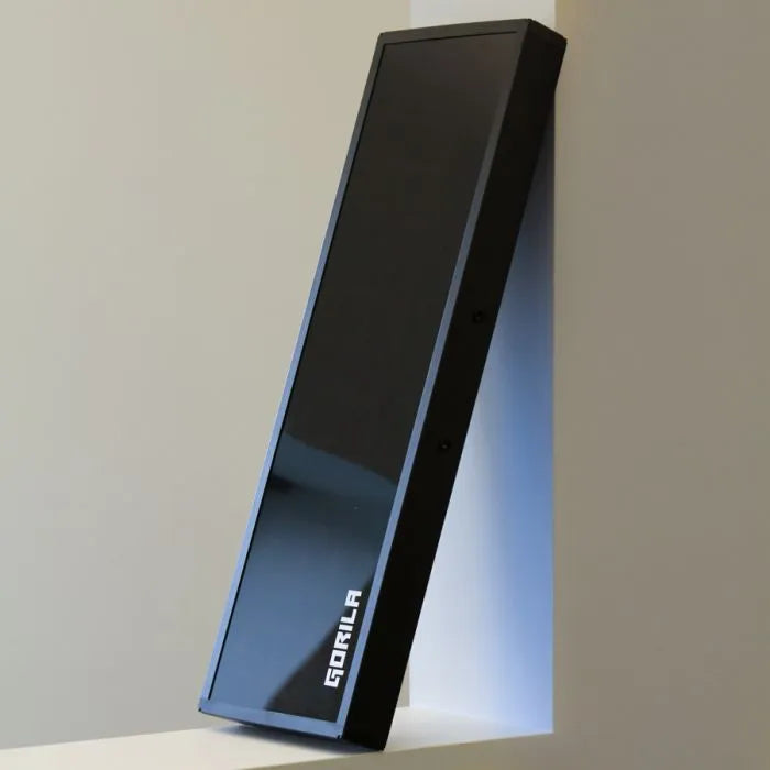 Side profile of Gorila Timer 3.0 showing slim 2-inch frame, perfect for gyms and martial arts studios, made in Canada