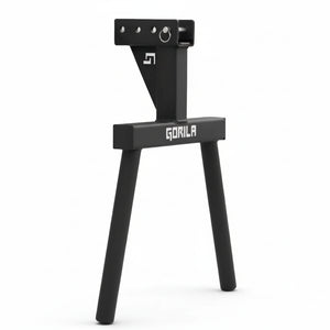 Gorila Toro dip station attachment for squat and power racks, heavy-duty steel construction made in Canada for premium strength training setups