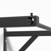 Side profile of Gorila TRUNK Pull-Up System with 32-inch wall clearance, close-up on bolt secure