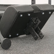 Detailed close-up of Gorila Venom GHD frame and mounting bolts, showing precise laser-cut steel and black powder coat finish