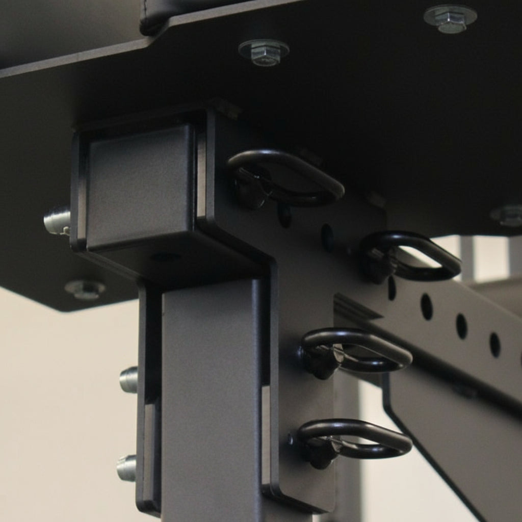 Macro shot of the Gorila Venom GHD dual pads showing textured stitching, curvature, and supportive foam density for ergonomic comfort.