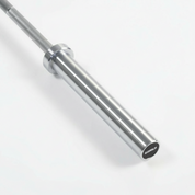 15kg, 25mm, Silver womne's olympic barbell on a white background
