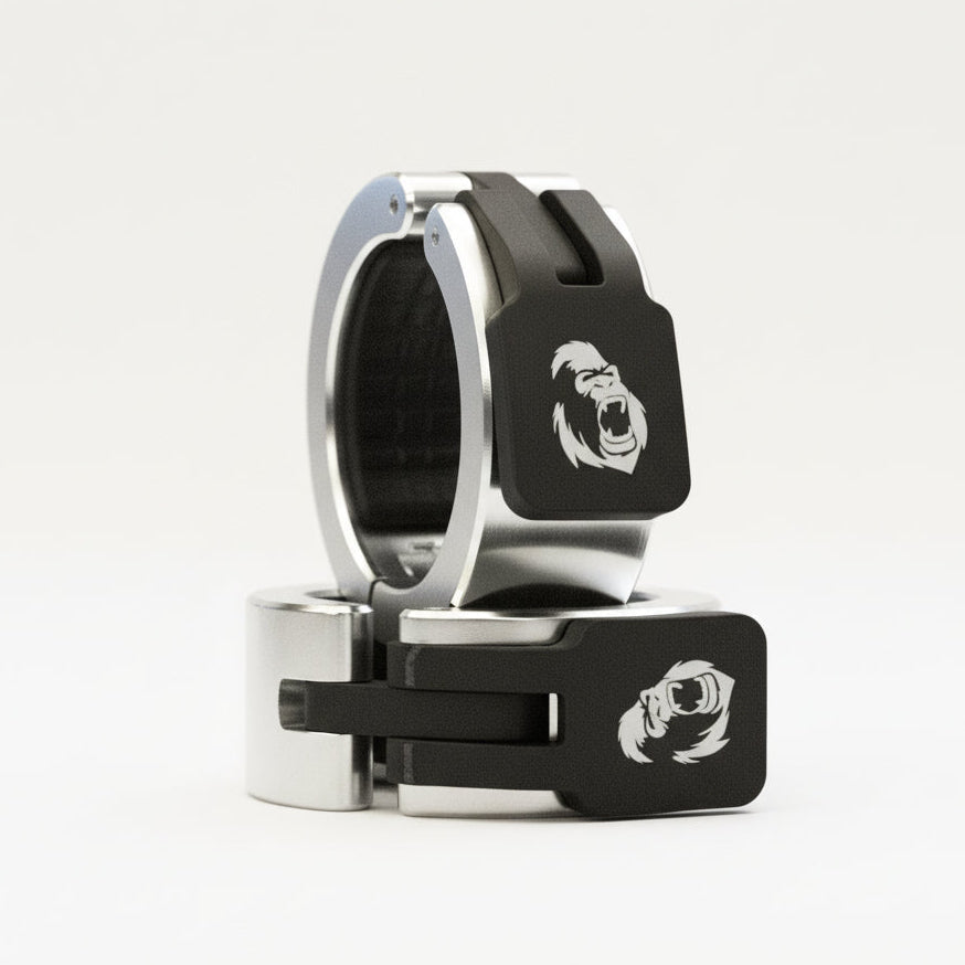 Gorila Aluminium Barbell Collars – lightweight precision locking collars for Olympic barbells - white background main