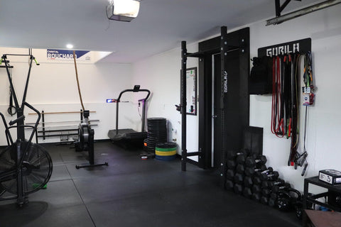 Home gym build with strength equipment in Canada