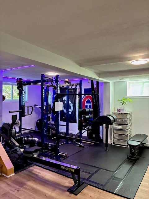 Home gym setup shared by a Gorila Fitness customer in Canada