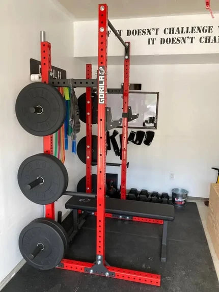 Compact home gym build in a Canadian garage
